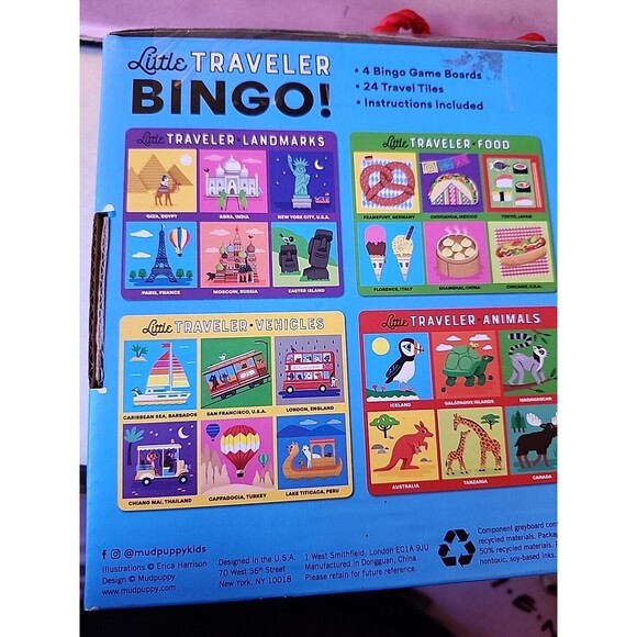 Little Traveler Bingo - The Destination Matching Game By MUDPUPPY 2-4 Players - Picture 6 of 9